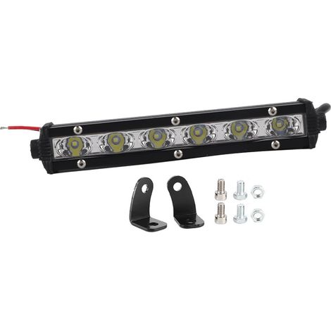 7.6cm 18W 6LED 6000K Blanc Feu de Travail IP67 Barre Lampe Ultra Plat Bande pour Hors-Route Bateau Auto (1/5)