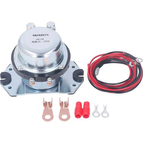 Relais 12V 300A avec Télécommande pour Excavateur - Interrupteur Principal de Démarrage, Bobine 8W, Commutation 12V DC (1/5)
