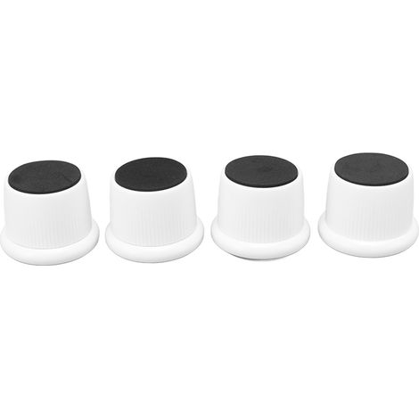 Lot de 4 rehausseurs de meubles réglables en hauteur, résistants à l'usure et antidérapants, pour machine à café et canapé (blanc). (1/5)