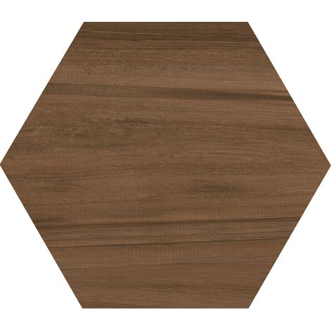 Carrelage sol / mur hexagonal effet bois grand format  HEXAGONO BELICE NOCE