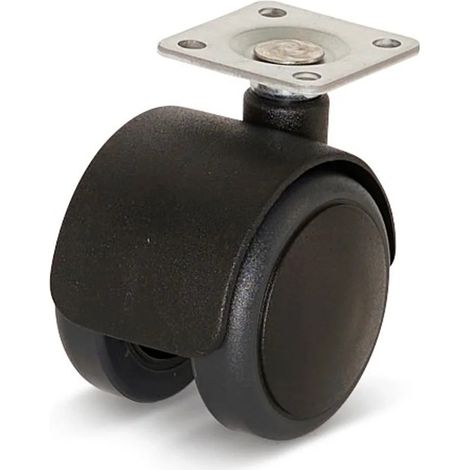 Roulette de meuble - MESO - Premium - PU - 50 mm - Platine 36,5 x 36,5 mm