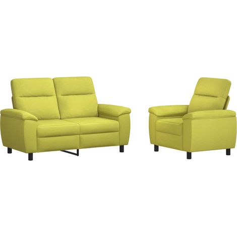 Juego de Sofá 2 pcs Verde claro Tela vidaXL (1/5)