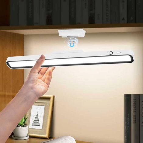 Barra de luz LED de escritorio – 3000K-6000K – Magnética y recargable – Brillante – Ideal para oficina, lectura, dormitorio y estantería (1/4)