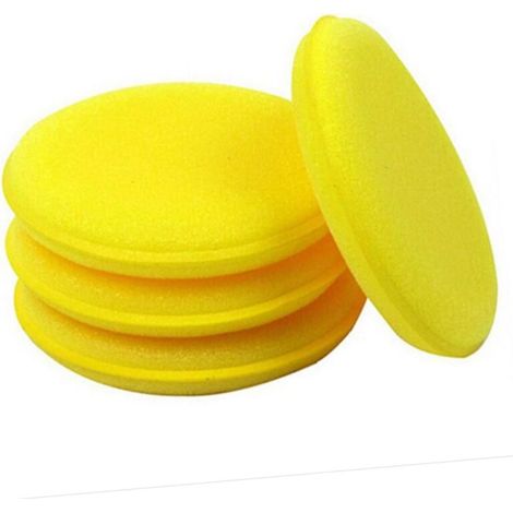 12-Piece Car Cleaning Cloth Set, Car Polishing Foam, Waxing Sponge, Waxing Foam Applicator, Yellow Sponge (1/5)