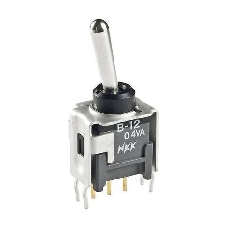 NKK Switches B12AH Interruttore a levetta 28 V/DC 0.1 A 1 x On / On Permanente 1 pz.