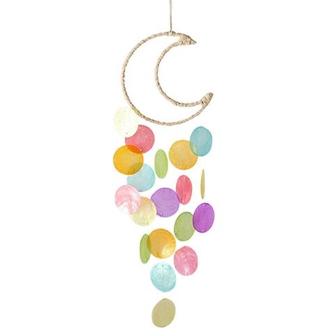Carillon éolien multicolore d'extérieur, cadeau de plage, décoration mobile pour jardin. (1/5)