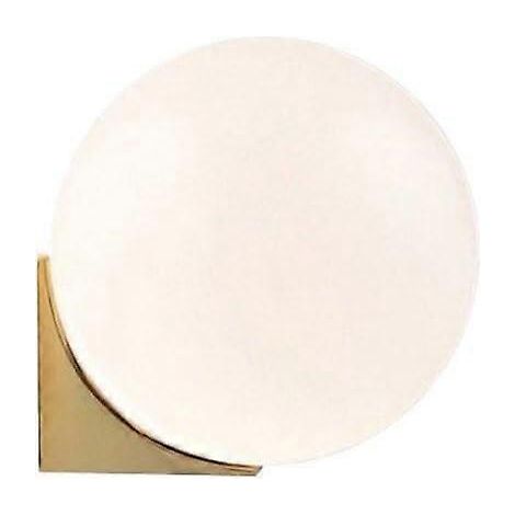 Applique murale moderne grand format en forme de globe, laiton doré style milieu du siècle, verre blanc dépoli, lampe de chevet vintage de 15 cm (1 paquet) (1/5)
