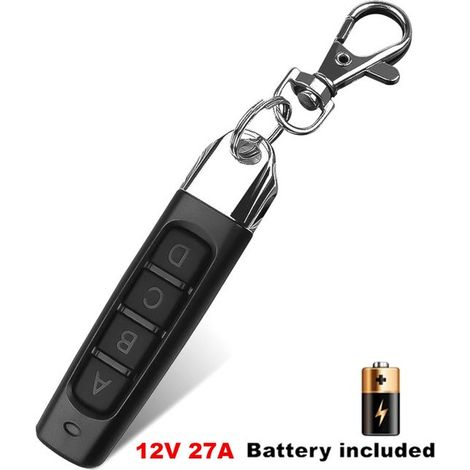 Universeller 433-MHz-Fernbedienungsduplikator – Schlüssel für Garage, Auto & Tor – Schwarz (1/5)