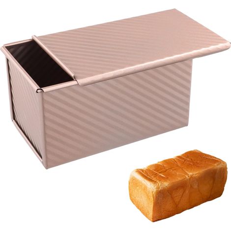 Moule à cake avec couvercle antiadhésif aluminium toast pain gâteau rectangle boulangerie four (1/5)