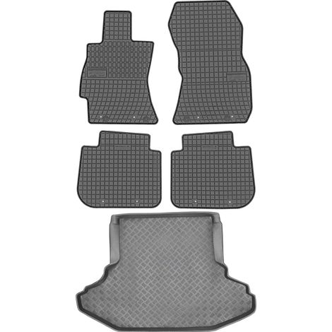 Set di tappetini in gomma per auto e tappetino per bagagliaio per Subaru Legacy V Sedan 2010-2014