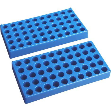 Porte-tubes, 2 pièces, 50 emplacements pour tubes à essai de 12,5 (1/5)