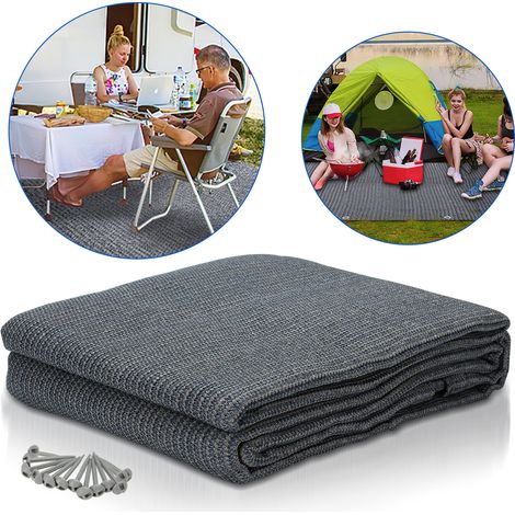 SWANEW Tappetino per tenda Tenda impermeabile da campeggio telo per tenda all'aperto telo da picnic coperta caravan ,Grigio, 250x400CM (1/5)