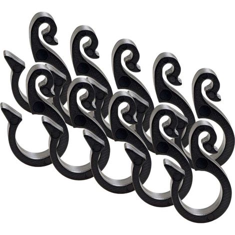 HaGa® Schlauchhaken Hängeclip für Tropfschlauch Schlauchclip Schlauchhalter 10 St (1/5)