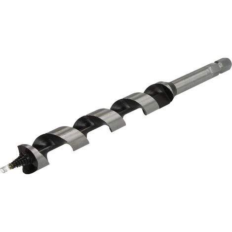 Foret spiralé diamètre 22 mm x 460 mm logement diamètre 8 mm - matière : acier CV
