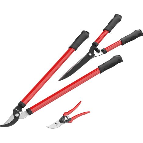 Set di cesoie da giardino Heckenschere da 3 pezzi, cesoie per rami con lame in acciaio, manico