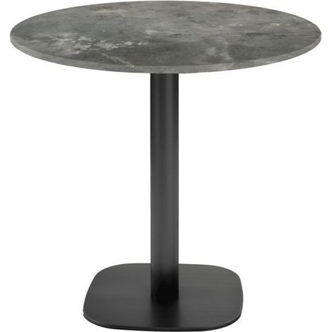 Table ronde Ø 70 cm - modèle Round pierre métallisée