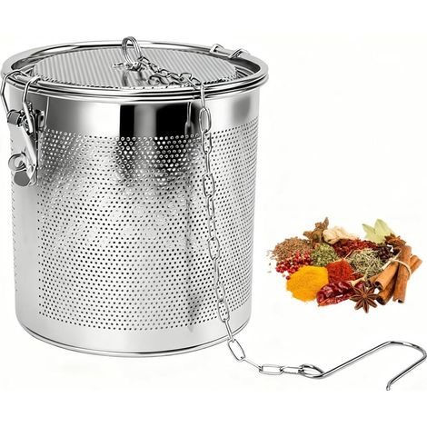 Panier infuseur épices inox infuseur thé crochet chaîne passoire 4,3L (1/3)
