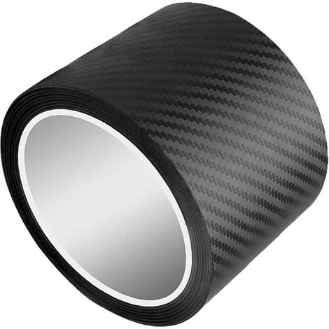 Film Fibre De Carbone - 10 Cm X 300 Cm - Autoadhésif - Pour Protection Seuil De Porte Voiture Moto - 1 Rouleau (1/5)