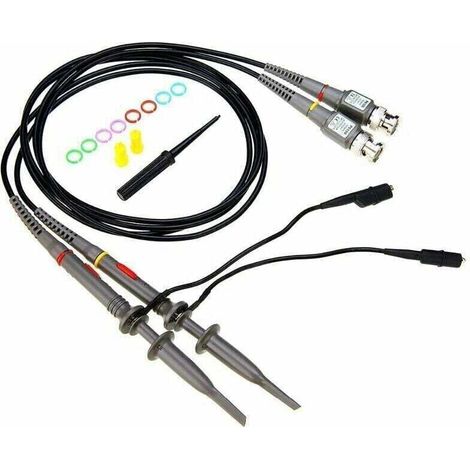 Sonda per oscilloscopio P6100 da 100 MHz con kit, XU, completa di cavi di prova da BNC a Minigrabber-Crezuo