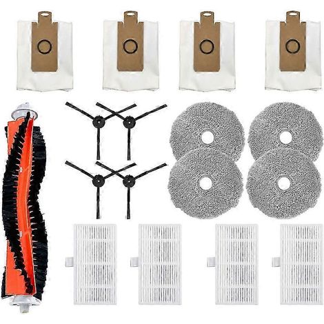 Pièces de rechange pour robot nettoyeur Blaupunkt Bluebot OMEGA : brosse latérale, filtre HEPA et chiffon de nettoyage (1/5)