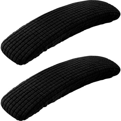 30×10cm, Dehnbarer Bezug für Bürostuhlarmlehnen, fleckenabweisend, aus Spandex, schwarz.
