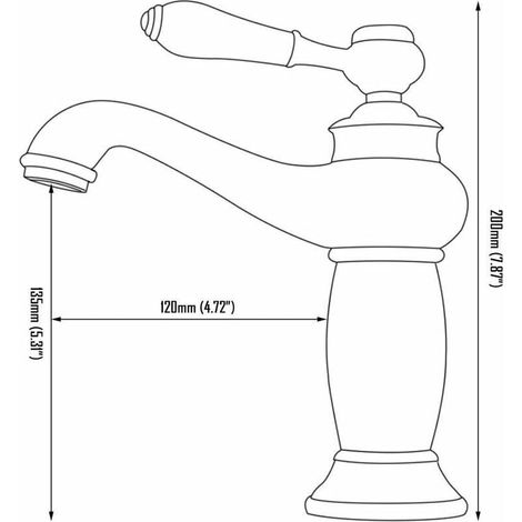 Rubinetto per lavabo LaBlanc - Ceramica effetto bronzo anticato (1/5)