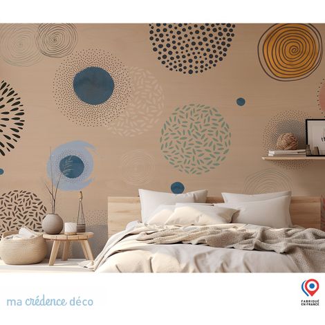 Papier peint : Calanques de Cassis, Dessin détaillé - Intissé - L.400 x H.280 cm - Marron clair (1/3)