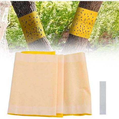 Gel Anti Fourmis,25CM X 5M Glu Arboricole Bande,Glue Arbre Fruitier,Bande Glue Arbre Fruitier,Efficace Contre Chenilles,Fourmis et Autres Insectes Nuisibles,pour Pommier,Verger,Arbre (1/5)