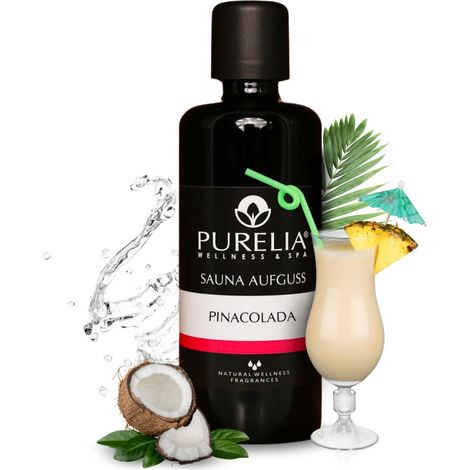 PURELIA Saunaaufguss Konzentrat Pinacolada 100 ml natürlicher Sauna-aufguss - reine ätherische Öle