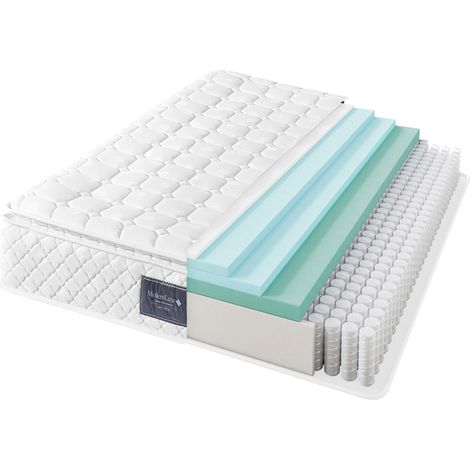Matelas à ressorts ensachés 160x200 H3, 7 zones, mousse froide, 25 cm, certifié OEKO-TEX (1/5)