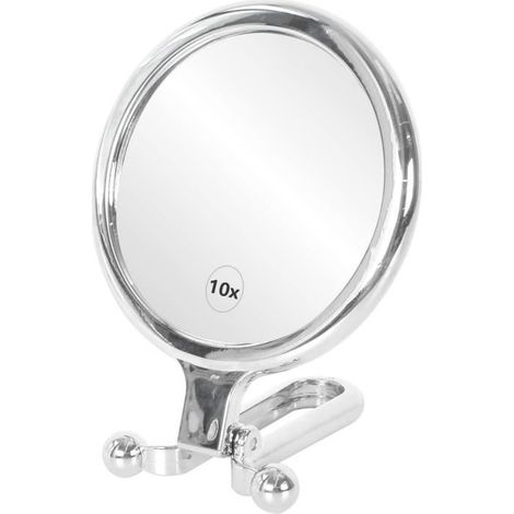 Miroir à Main - Non spécifié - Miroir Grossissant 1X/10X - Pliable - Portable - 360° Rotatif (1/4)