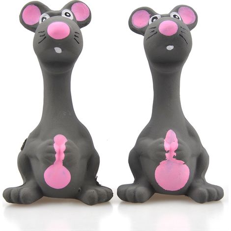 Souris grise en latex, jouet sonore pour animaux de compagnie, 14 cm (1/3)