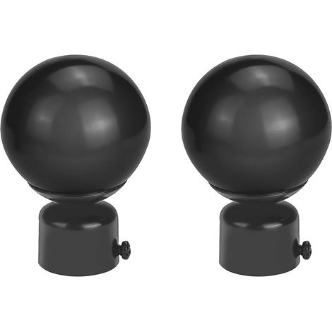 Embouts de tringle à rideaux, 2 embouts ronds de remplacement pour tringle à rideaux, supports de tringle pour diamètre intérieur de rideau de 26 à 28 mm (1/5)