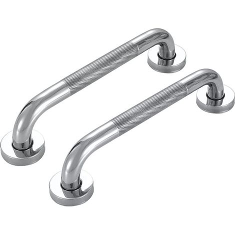 2 Pcs Barres D'Appui de Salle de Bain Maintien Poignée de Douche en Acier Inoxydable pour Baignoires Toilettes Escaliers - 30cm (1/5)