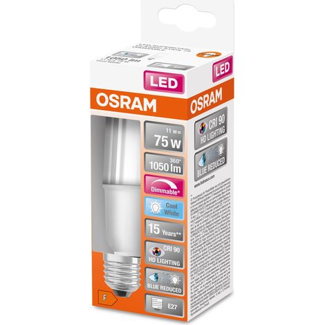 Ampoule LED E27 11W 1050lm 4000K Neutre CRI90 OSRAM SUPERSTAR+ STICK Dimmable (1/5)