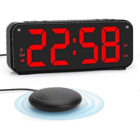Loud Alarm Clock, Dual Alarm with Shaker, 6.5-Inch Display (1/5)