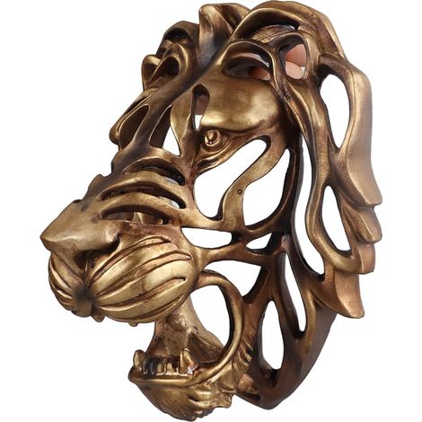Head-Shaped Wall Art Sculpture, 3D Resin Craft with Intricate Bedroom Decor (1/5)
