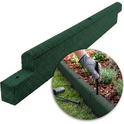 Floordirekt – Bordure en caoutchouc recyclé 1,22m – 12,7cm de hauteur – Fixations incluses – Antidérapante et résistante aux intempéries (1/5)