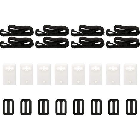Kit de fixation pour bâche solaire de piscine, 8 Sangles de bâche solaire, kit avec sangles universelles à bobine pour fixation de bâche solaire, pour piscine enterrée (1/5)