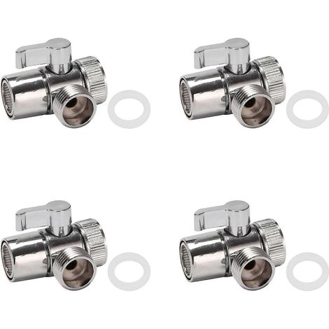 4X Inverseur de robinet pour évier, robinet d'évier, adaptateur de robinet séparateur d'eau pour la maison, la salle de bain et la cuisine (1/5)