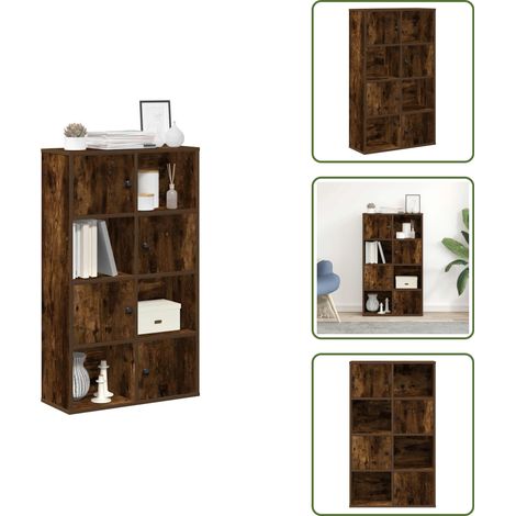 Bücherregal Räuchereiche 60x24x101,5 cm Holzwerkstoff - Bücherregal - Bücherregale - Bücherschrank - Lagerschrank