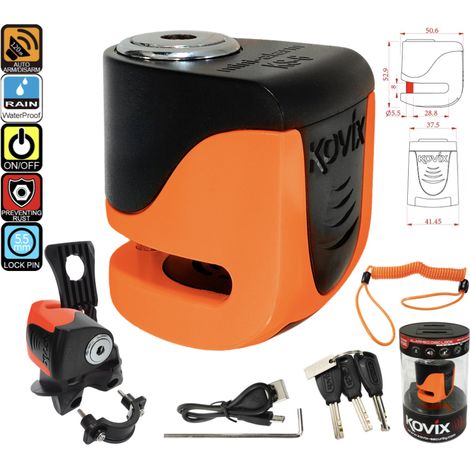 Candado de disco de freno Kovix KS6 naranja (1/5)