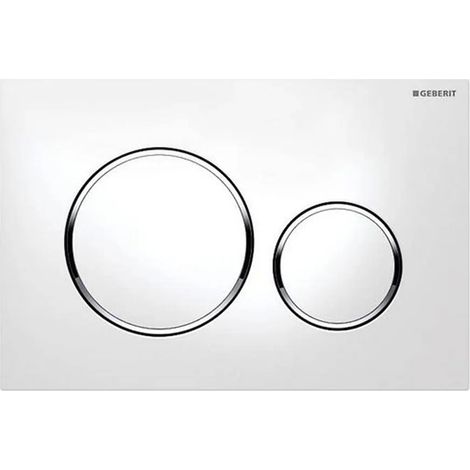 Geberit placca di comando Sigma 20 doppio tasto bianco/cromo (1/3)