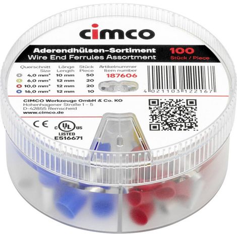 Cimco 187606 Assortimento Capicorda Parzialmente isolato 1 KIT