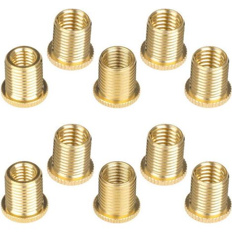 Lot de 10 adaptateurs de filetage pour pommeau de vitesse en aluminium M10x1,25 (1/4)