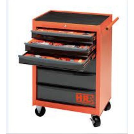 CHARIOT GRAND ALYCO ORANGE 6 TIROIRS AVEC 164 OUTILS