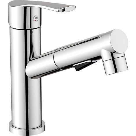 Mitigeur Salle de Bain avec Douchette Extractible, Robinet Lavabo avec 3 Modes de Pulvérisation (1/5)