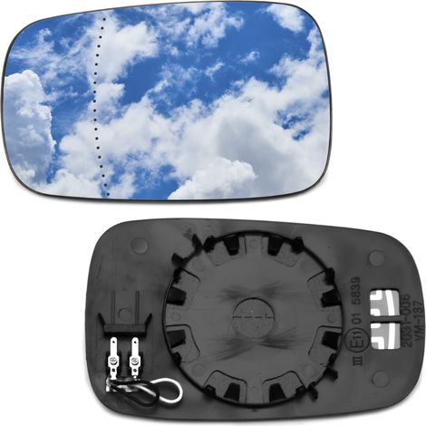 Linker Außenspiegeleinsatz Renault Clio III 2005-2009, beheiztes asphärisches Glas (1/3)