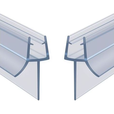 Joint de Douche pour Paroi en Verre, 40CM 2PCS Barrière de Douche, Joint Porte Douche pour Vitre 4-6mm, Joint d'Étanchéité Cabine Douche Barrière Pliable, PVC Extra-épais (Transparent) (1/5)