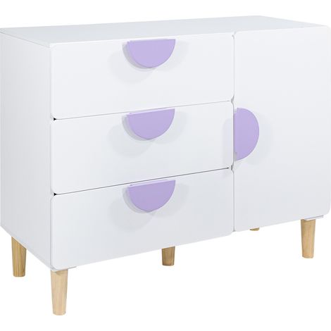Meuble pour Enfants Mobili Rebecca Elyra 77x100x40 cm MDF Pin Blanc Violet (1/5)